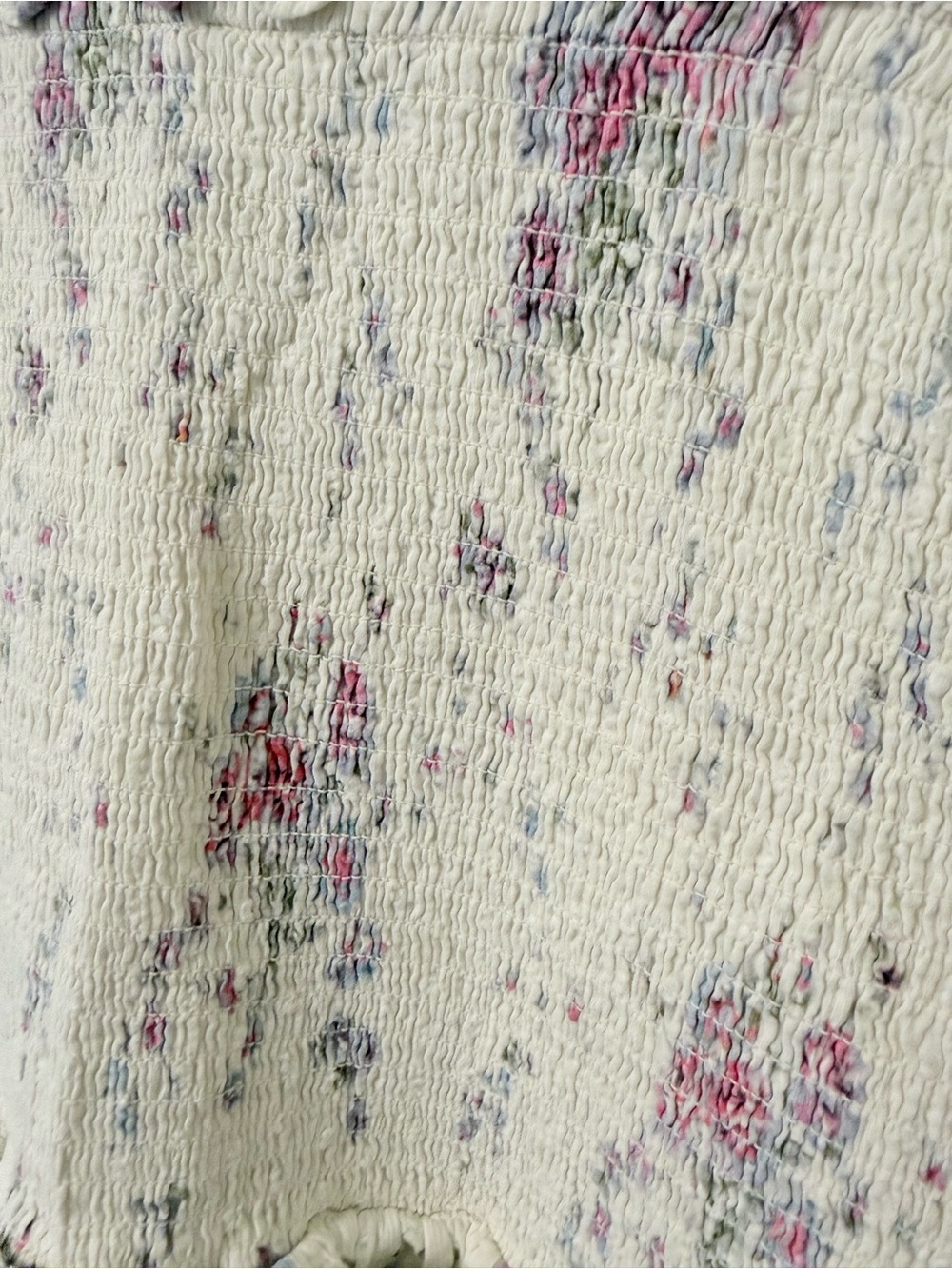 LoveShackFancy Radia Floral Smocked Ruffle Mini Dress Size M - Picture 6 of 10